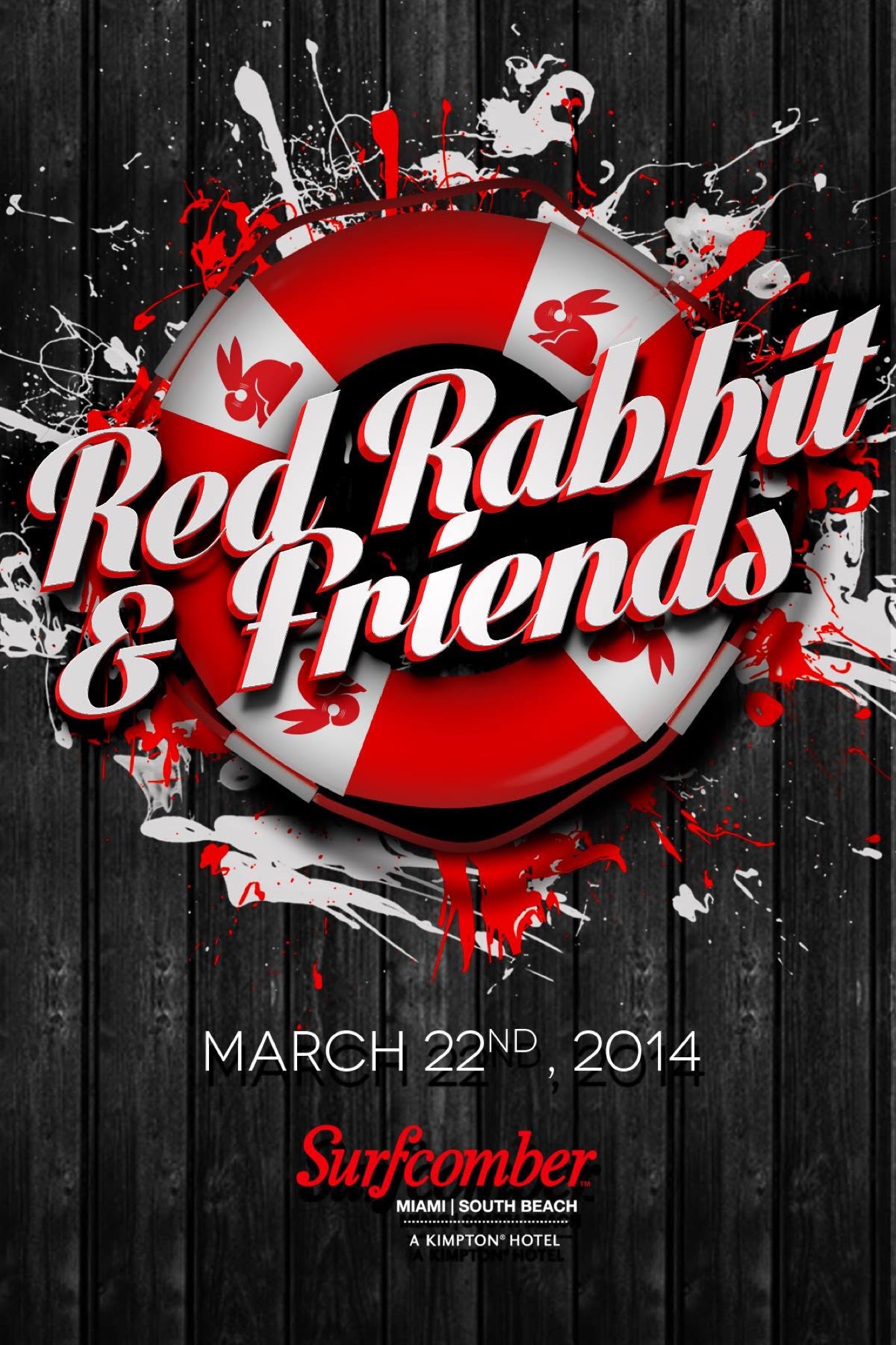 Red Rabbit & Friends flyer at the Surfcomber South Beach